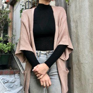 Topshop long oversized knit cardigan